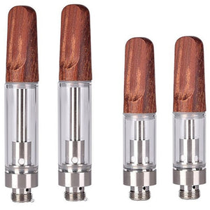 Wooden Mouthpiece Ceramic Coil Vape Cartridge - CatchVape