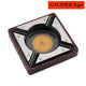 Luxury Red Wood Metal Square Smoking Ashtray - CatchVape