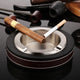 Luxury Portable Round Shape Metal Smoking Ashtray - CatchVape