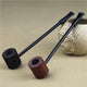 Ebony Wood Portable Smoking Herb Tobacco Pipe - CatchVape