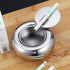 Creative Stainless Steel Round Smoking Ashtray